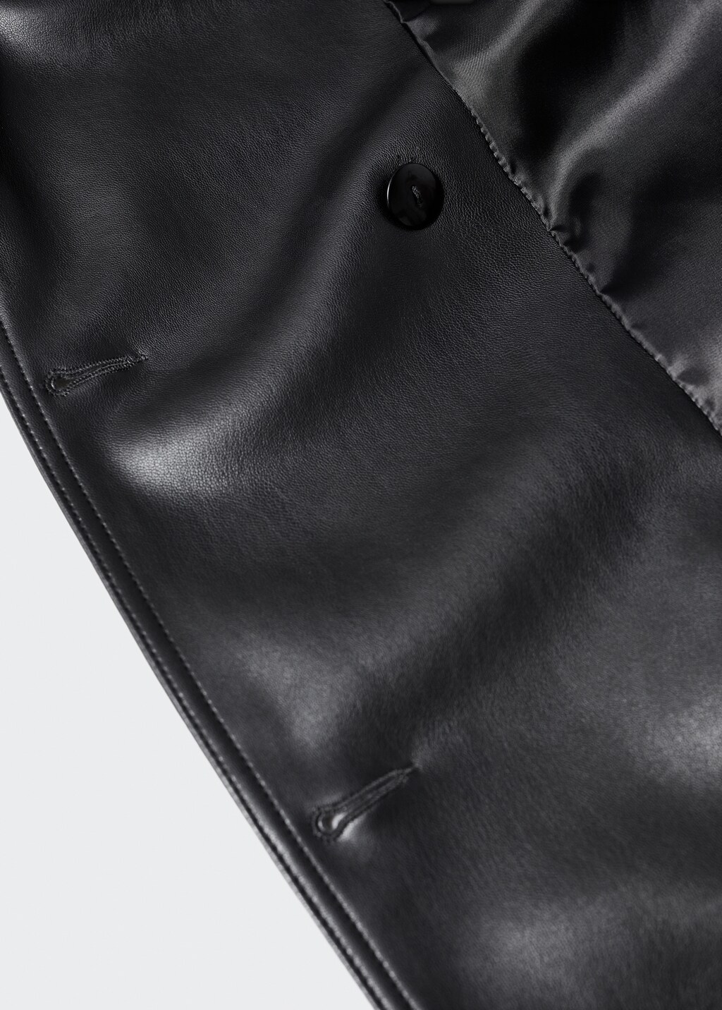 Oversize leather-effect trench coat - Details of the article 0