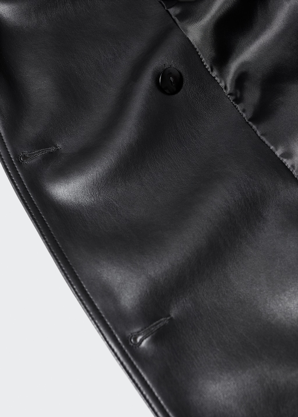 Oversize leather-effect trench coat - Details of the article 0