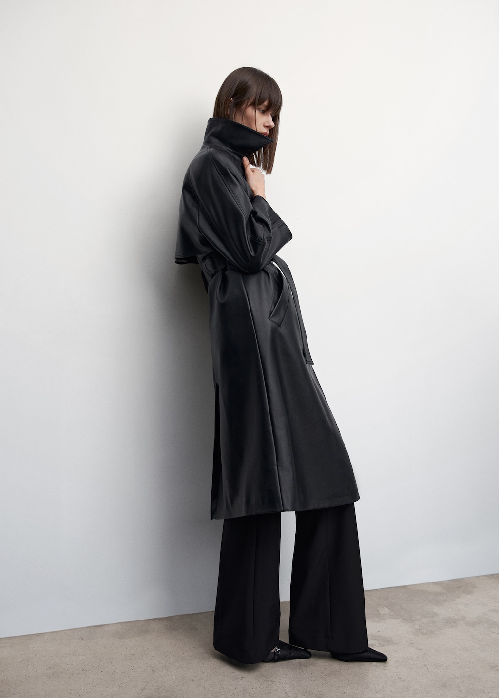 Oversized trenchcoat van imitatieleer - Detail van het artikel 2