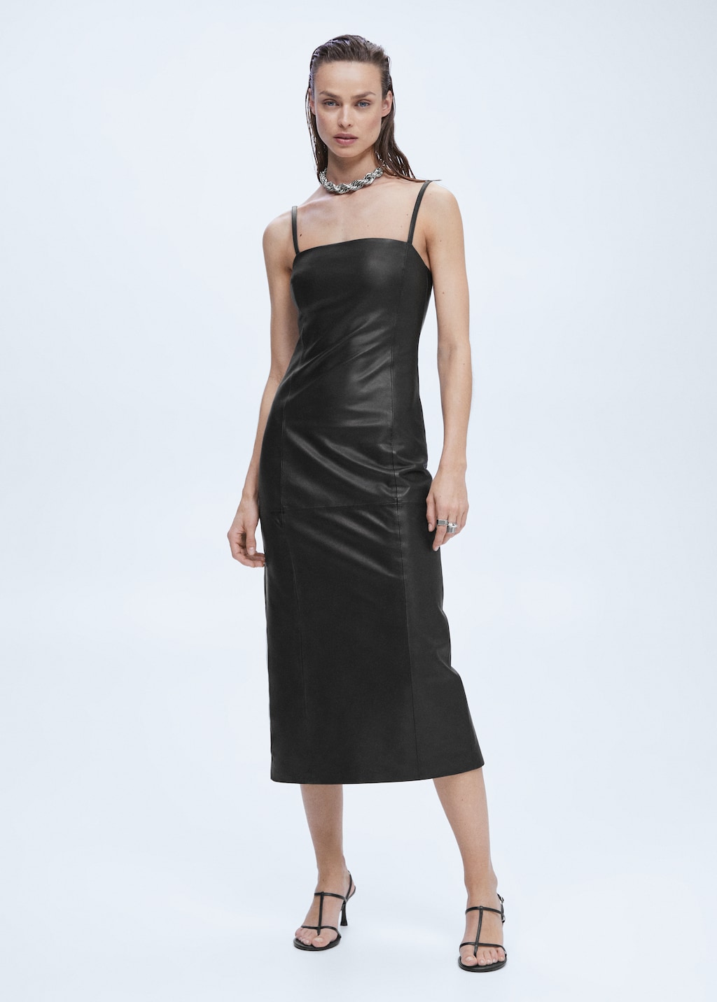 Leather dress with straps - Details of the article 4