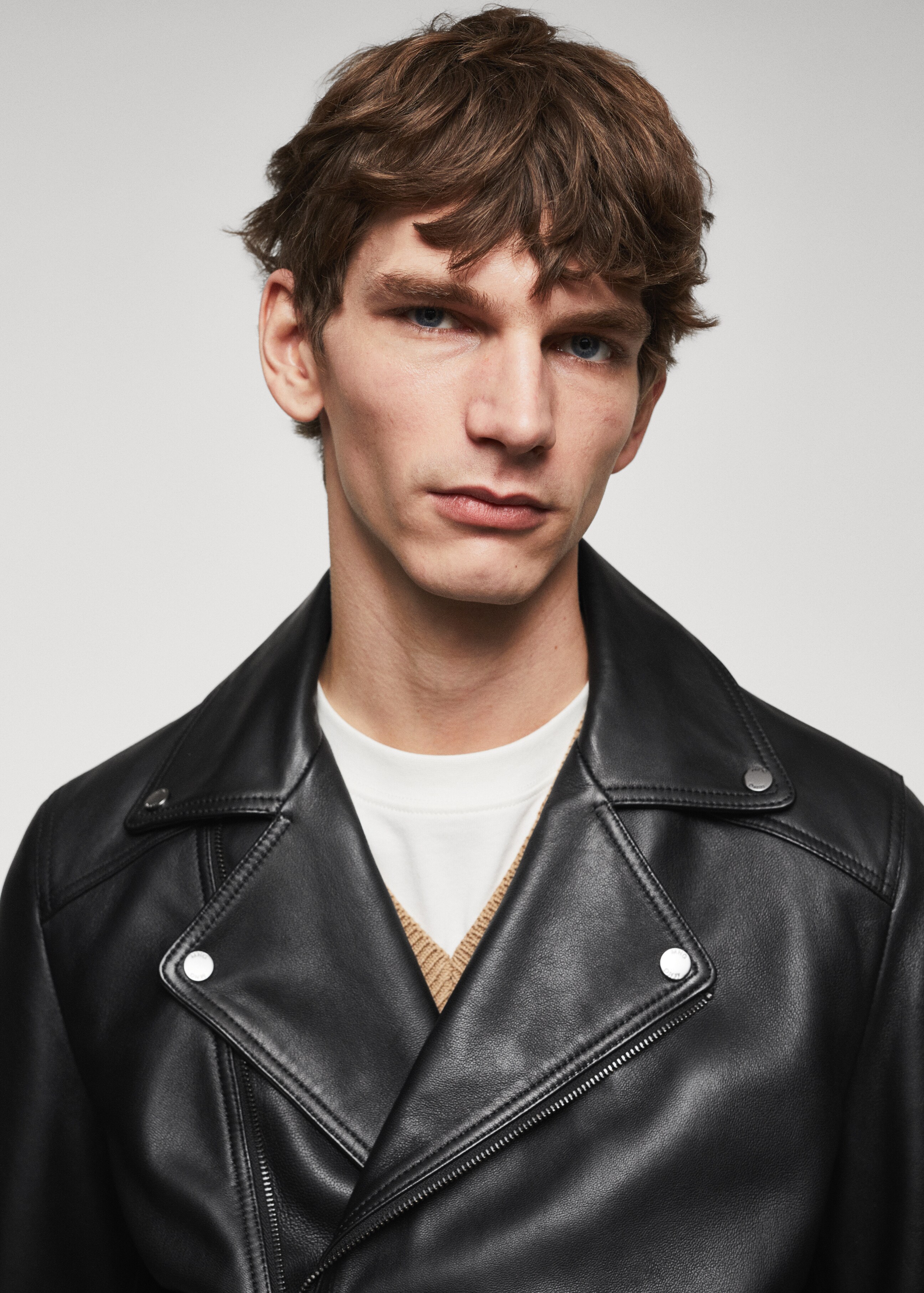 Leather biker jacket - Details of the article 1