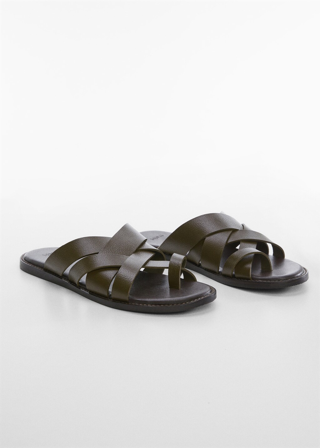 Leren sandalen met bandjes - Middenvlak