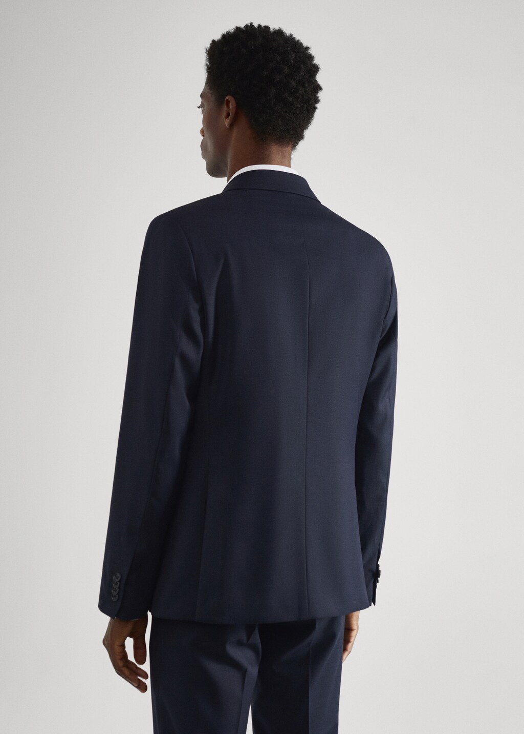 Slim fit double-breasted suit blazer - Reverse of the article