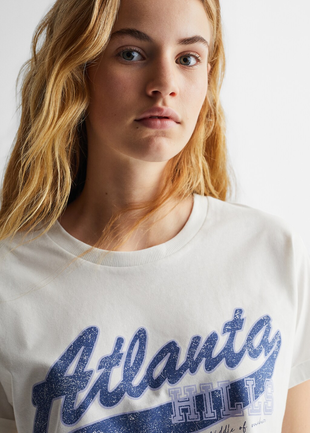 Printed cotton-blend T-shirt - Details of the article 1