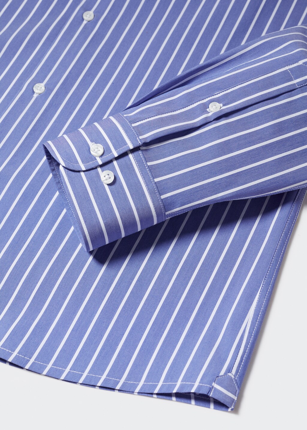 Slim fit striped cotton shirt - Details of the article 8