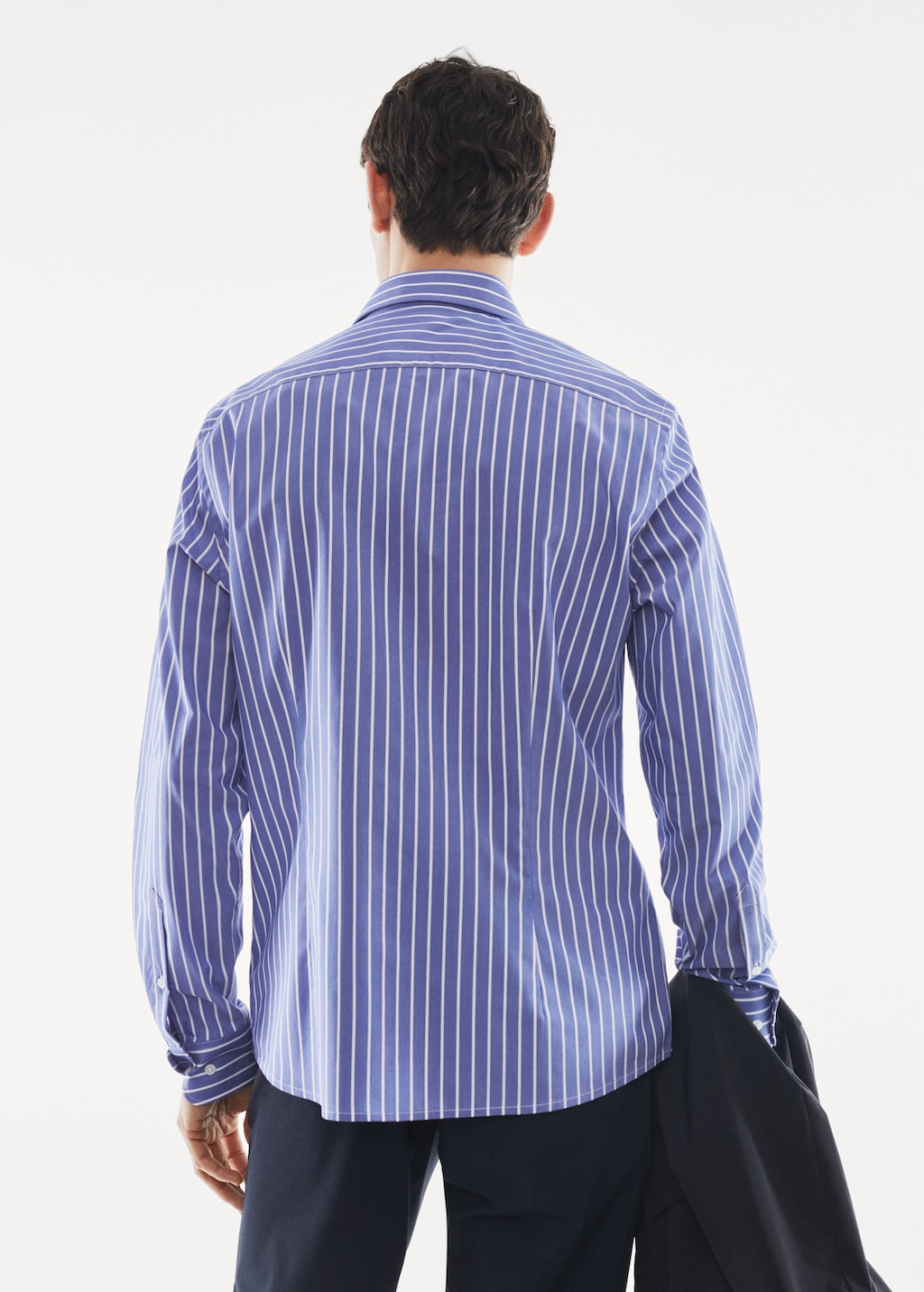 Camisa slim fit cotó ratlles - Revers de l'article