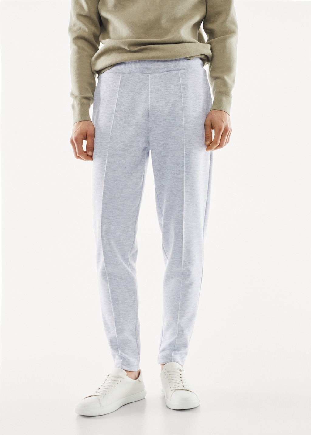 Plush cotton joggers - Medium plane