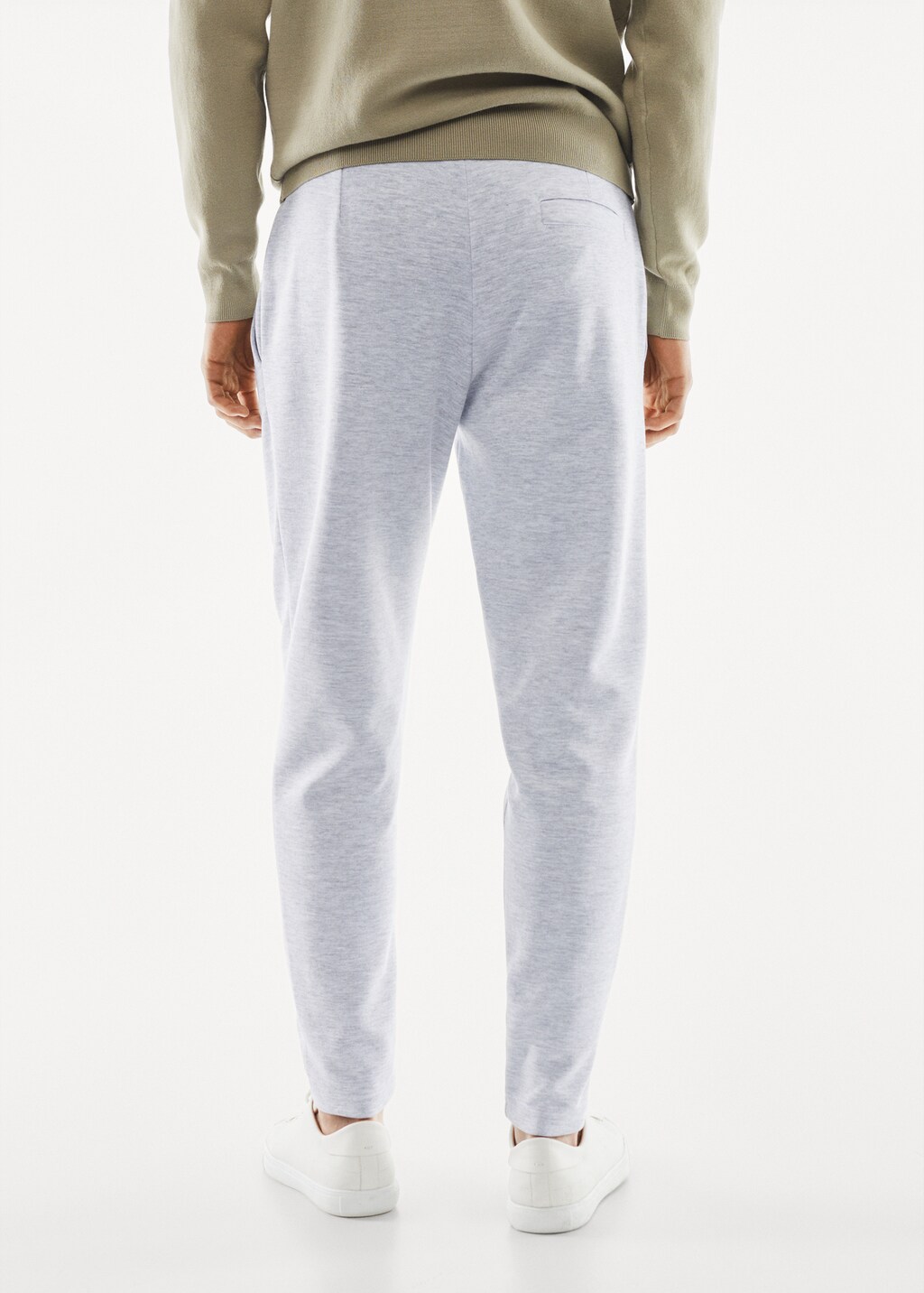 Plush cotton joggers - Reverse of the article