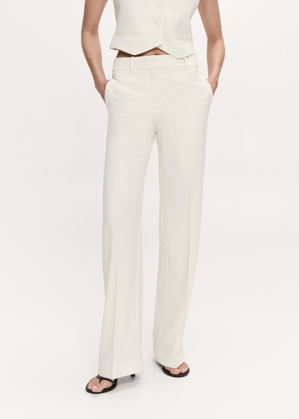 Straight suit trousers - Medium plane