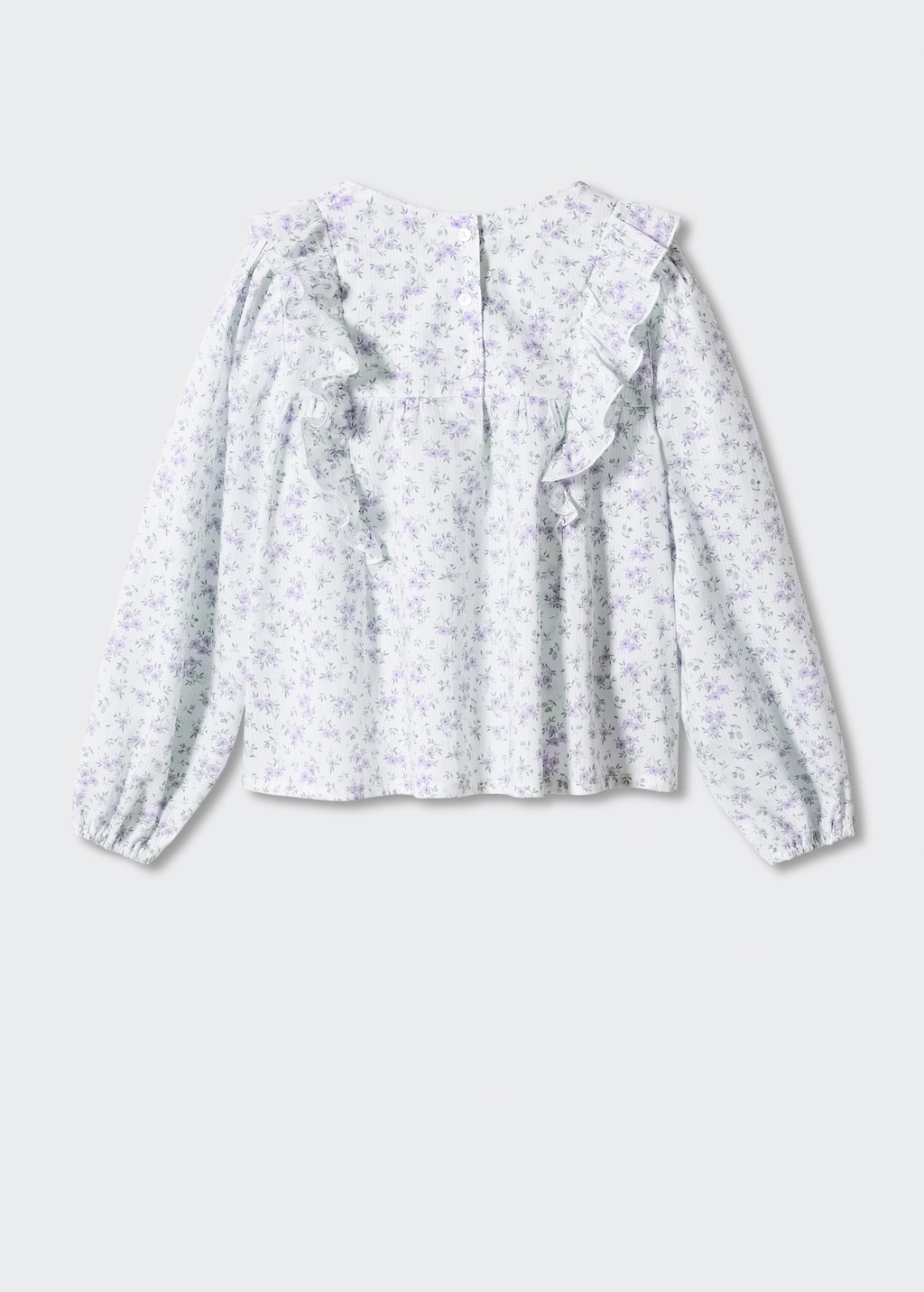 Floral ruffled blouse - Reverse of the article