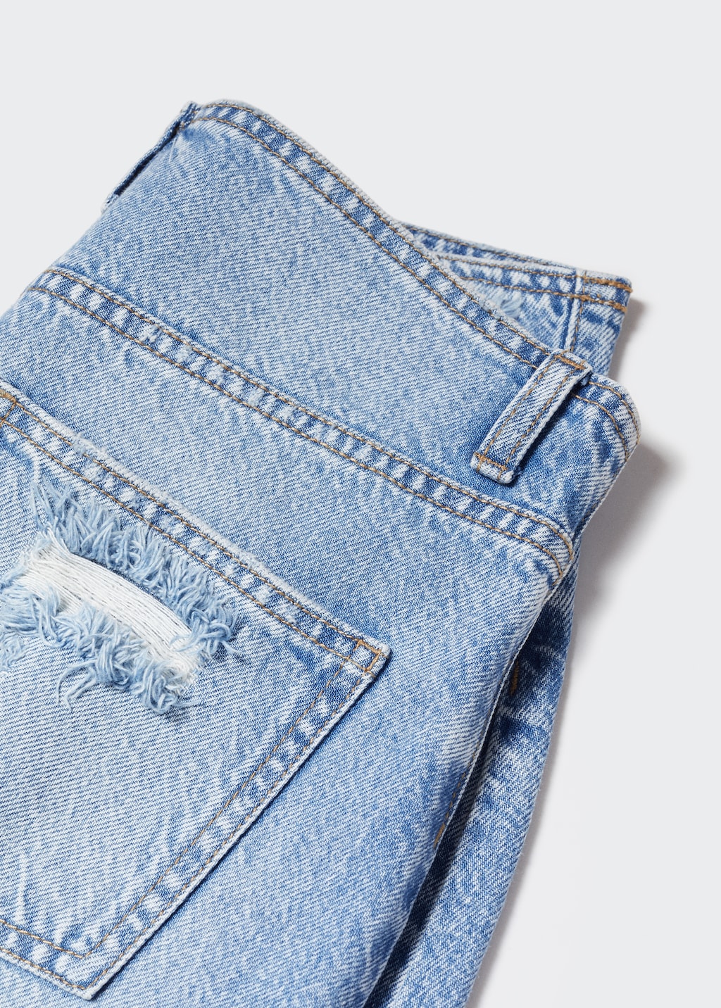 Frayed edges denim skirt - Details of the article 8