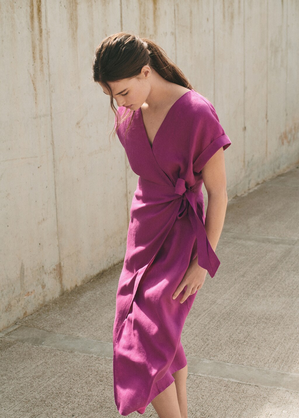 Bow linen-blend dress - Details of the article 6