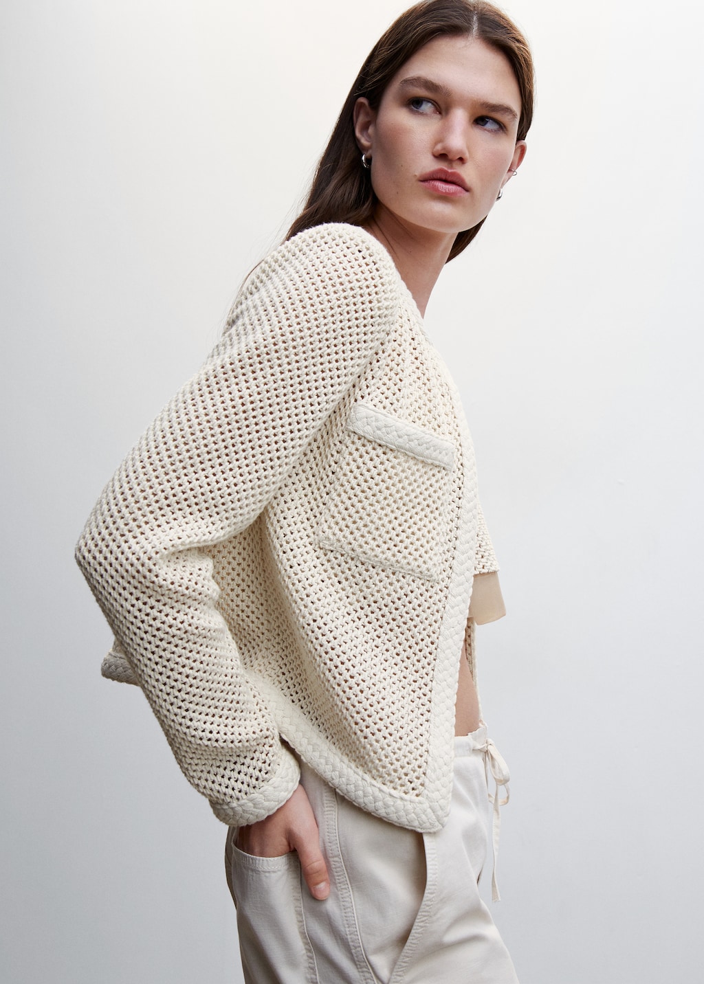 Openwork knitted jacket - Details of the article 4