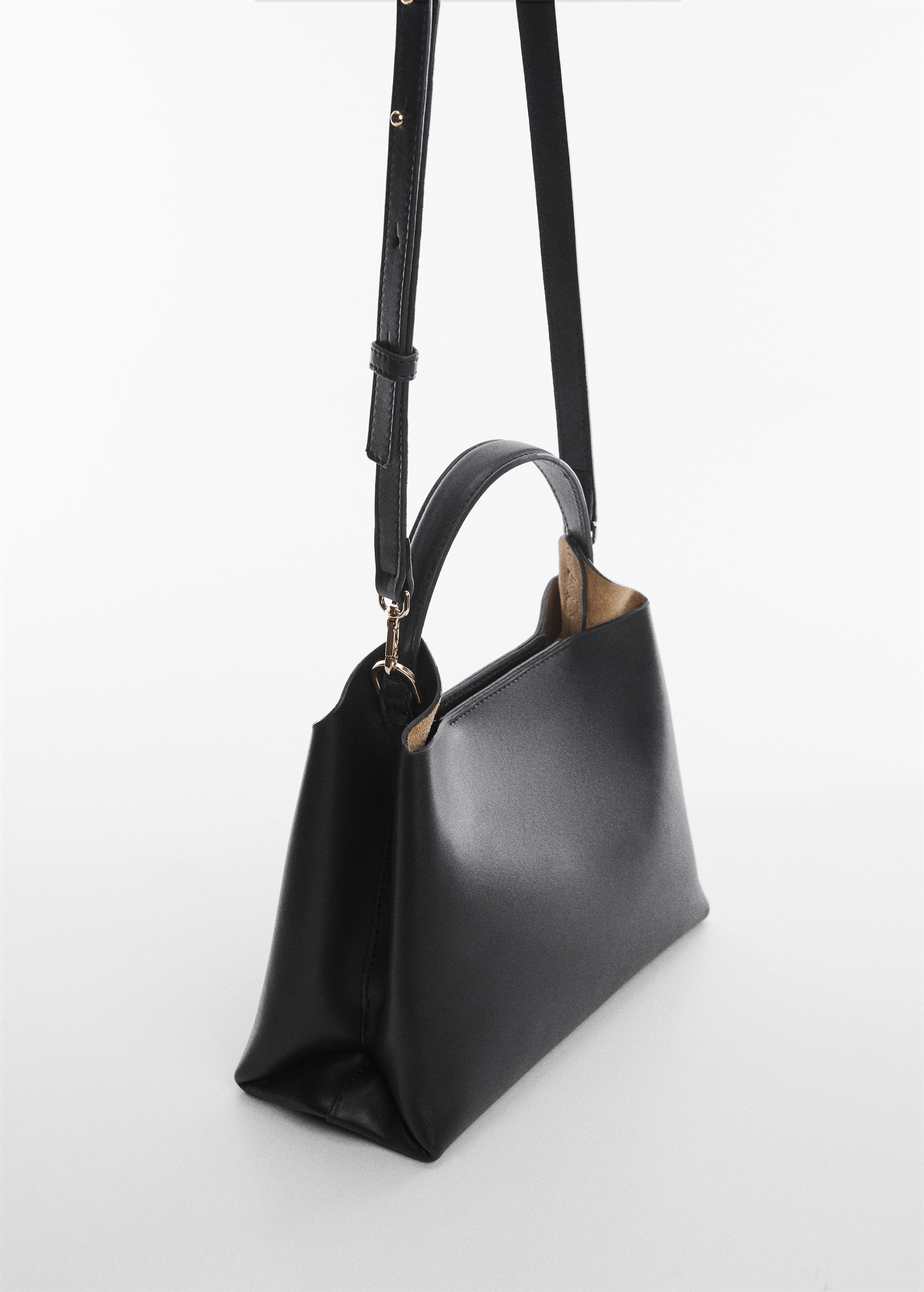 Leather strap bag - Medium plane