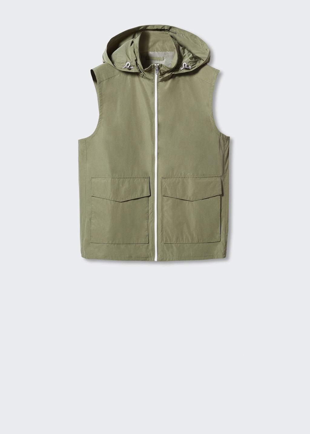 Water-repellent gilet with hood - Article without model