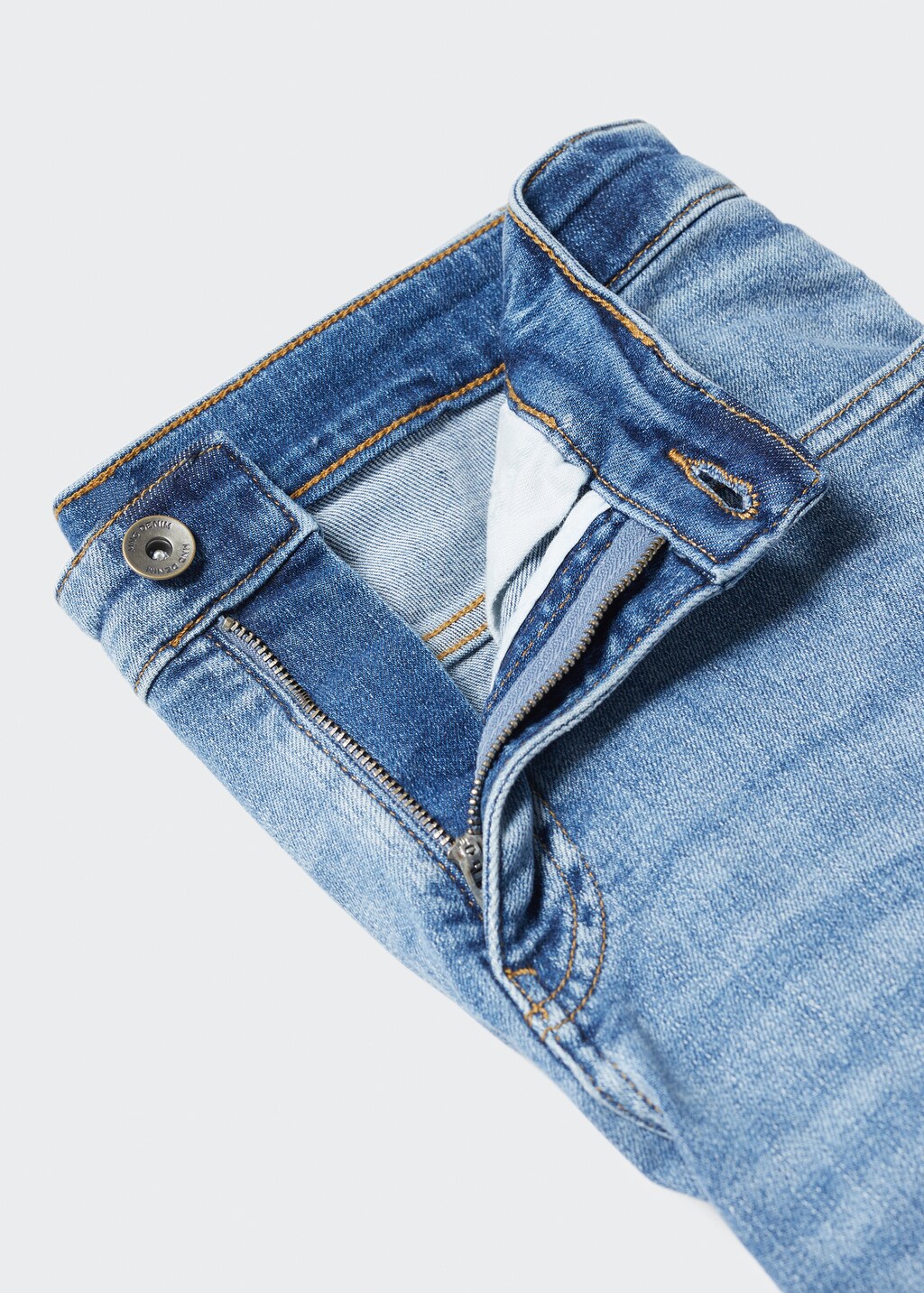 Slim-fit denim bermuda shorts - Details of the article 8