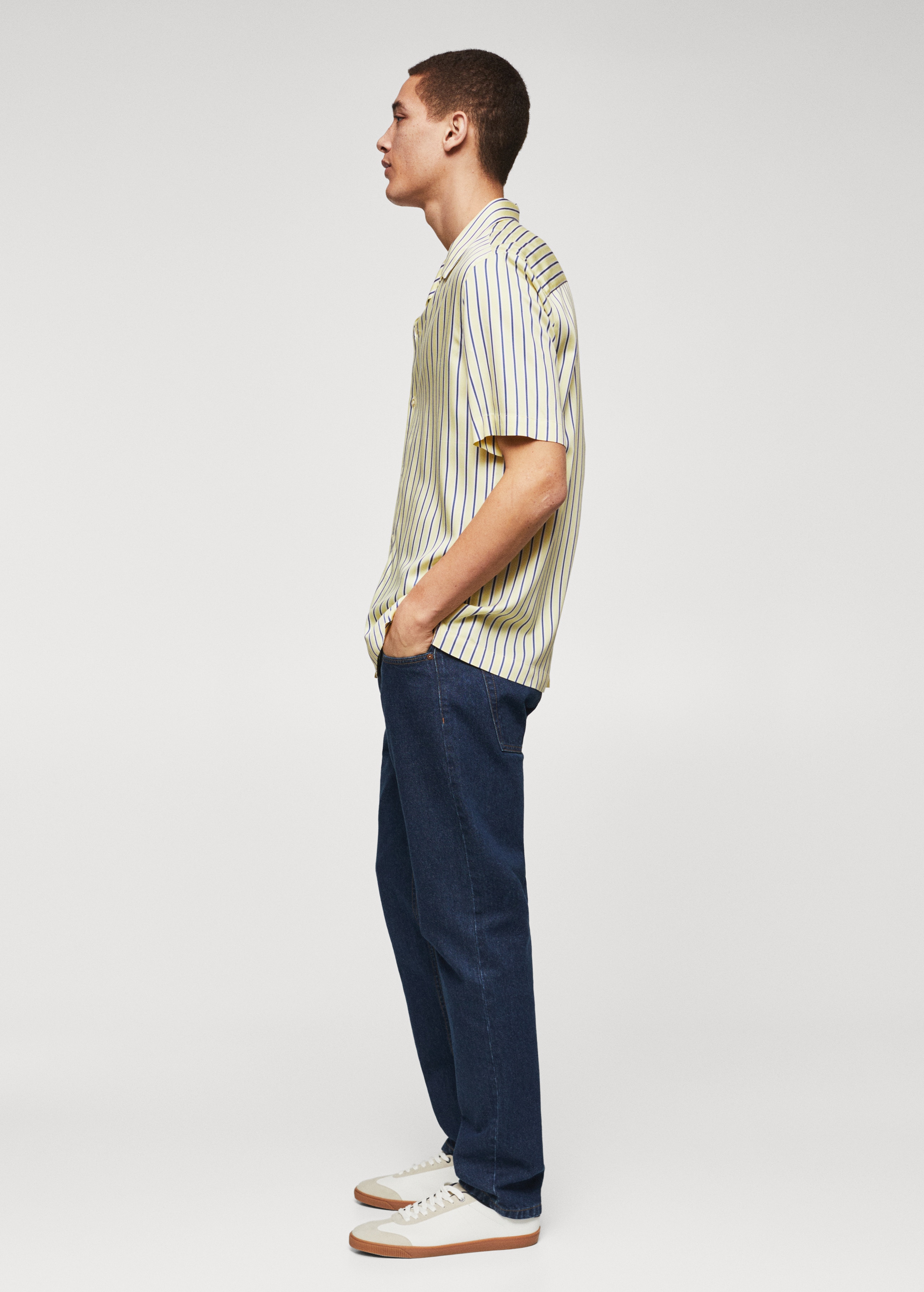 Regular-fit striped bowling shirt - Details of the article 4