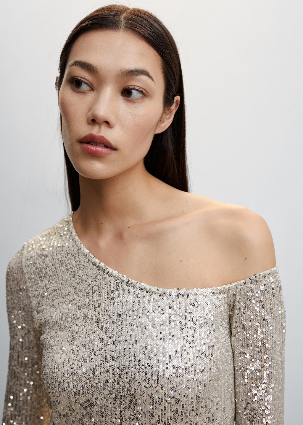 Asymmetric sequin dress - Details of the article 1