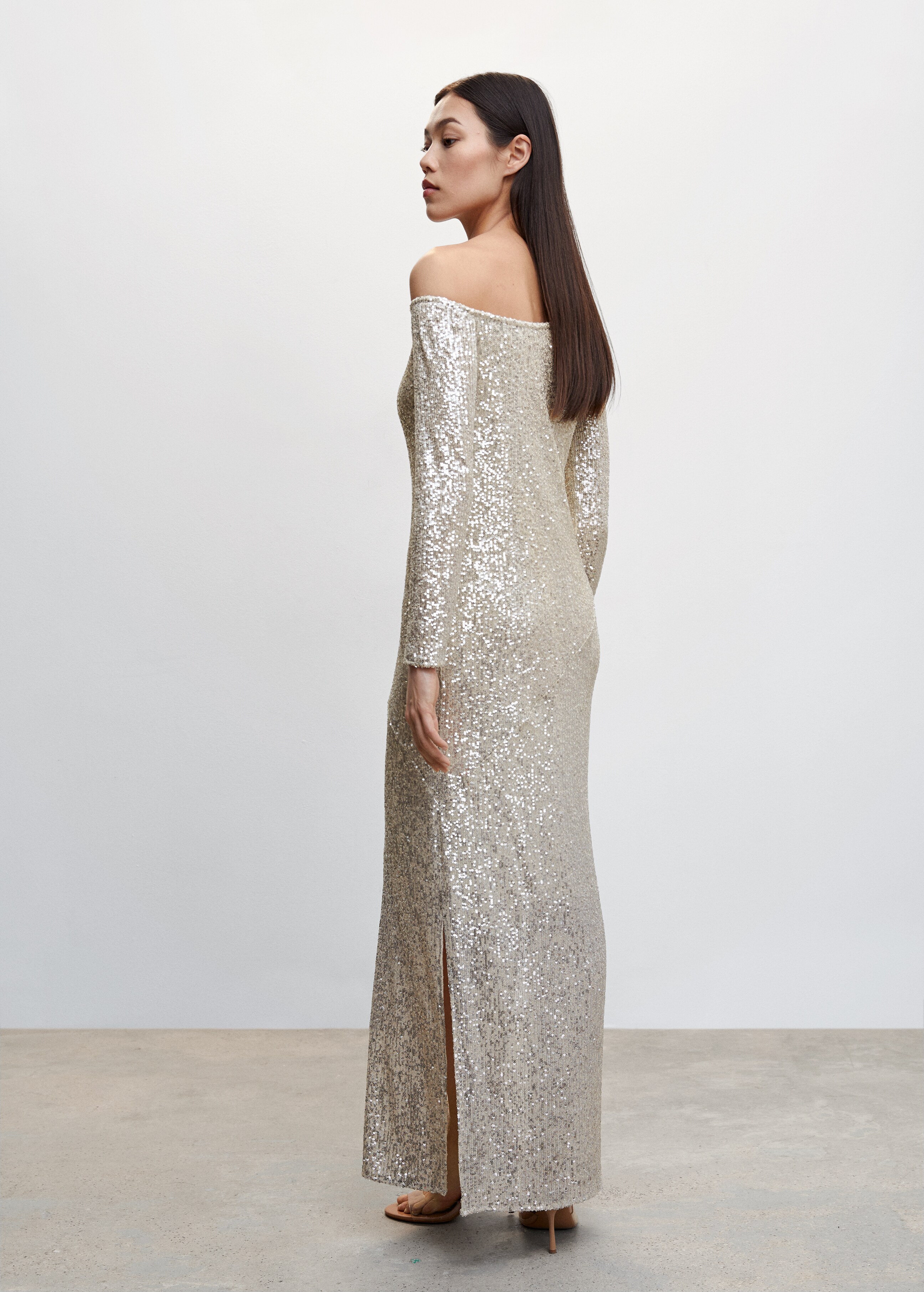 Robe asymétrique sequins - Verso de l’article