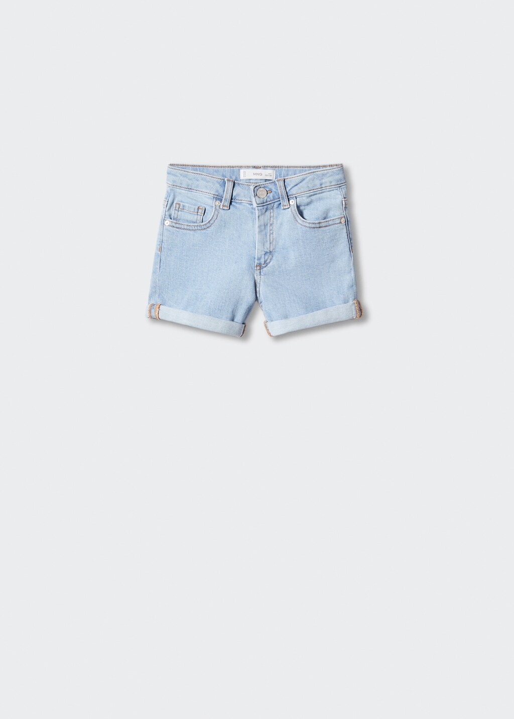 Rolled-up hem denim shorts - Article without model