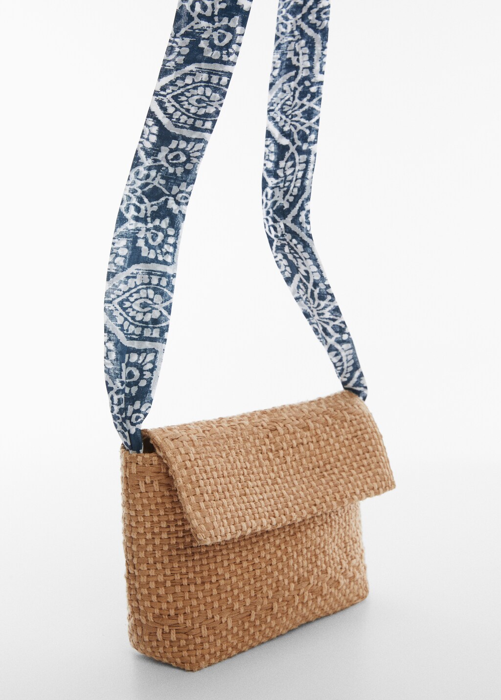 Textured shoulder bag - Medium plane