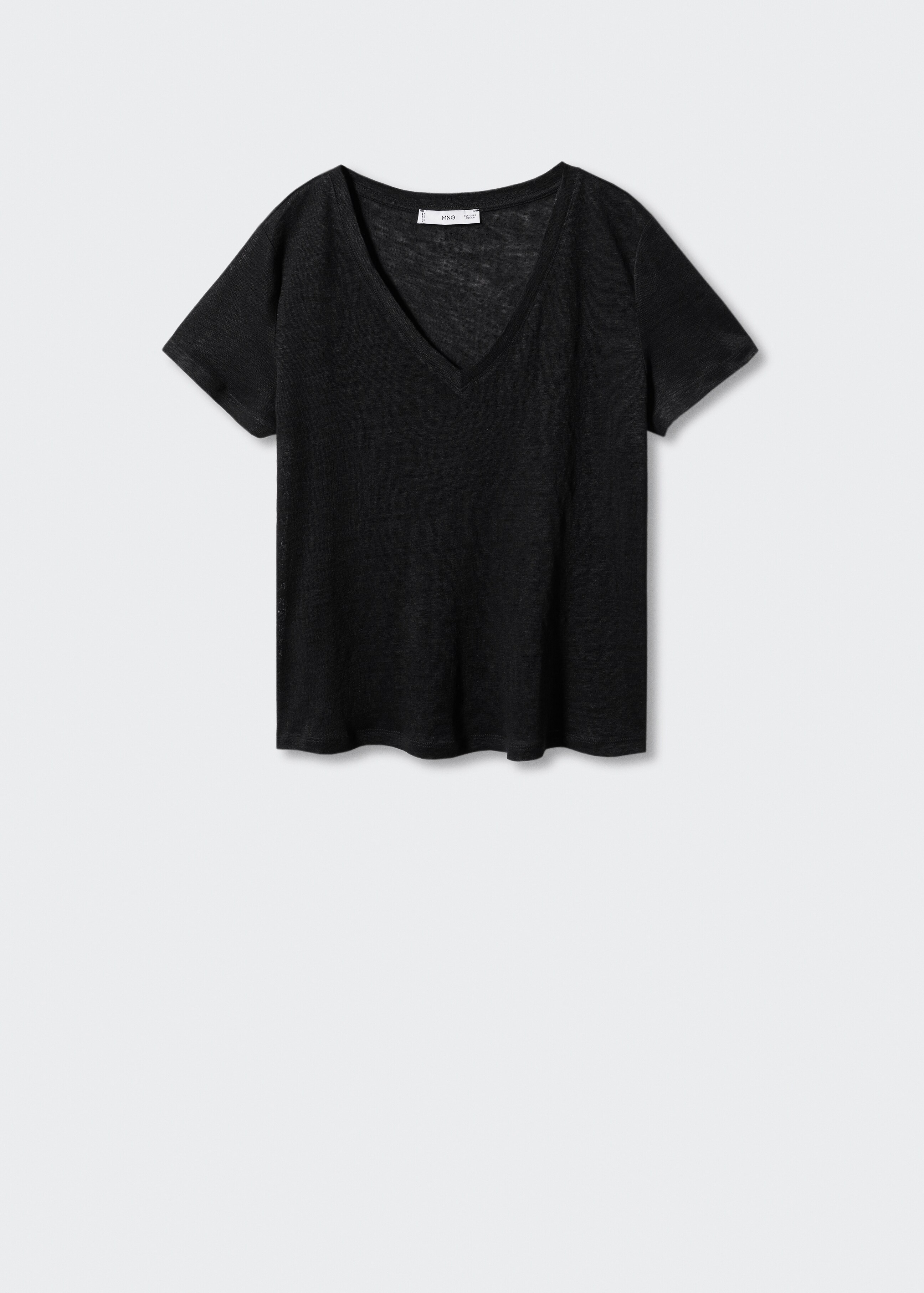 Camiseta lino cuello pico - Artículo sin modelo
