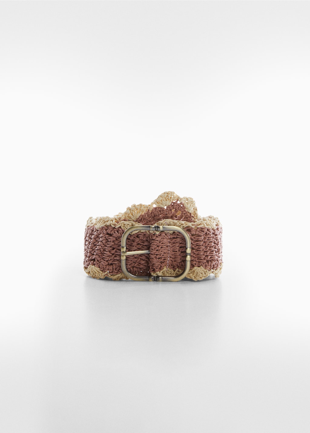 Contrast raffia belt - Article without model