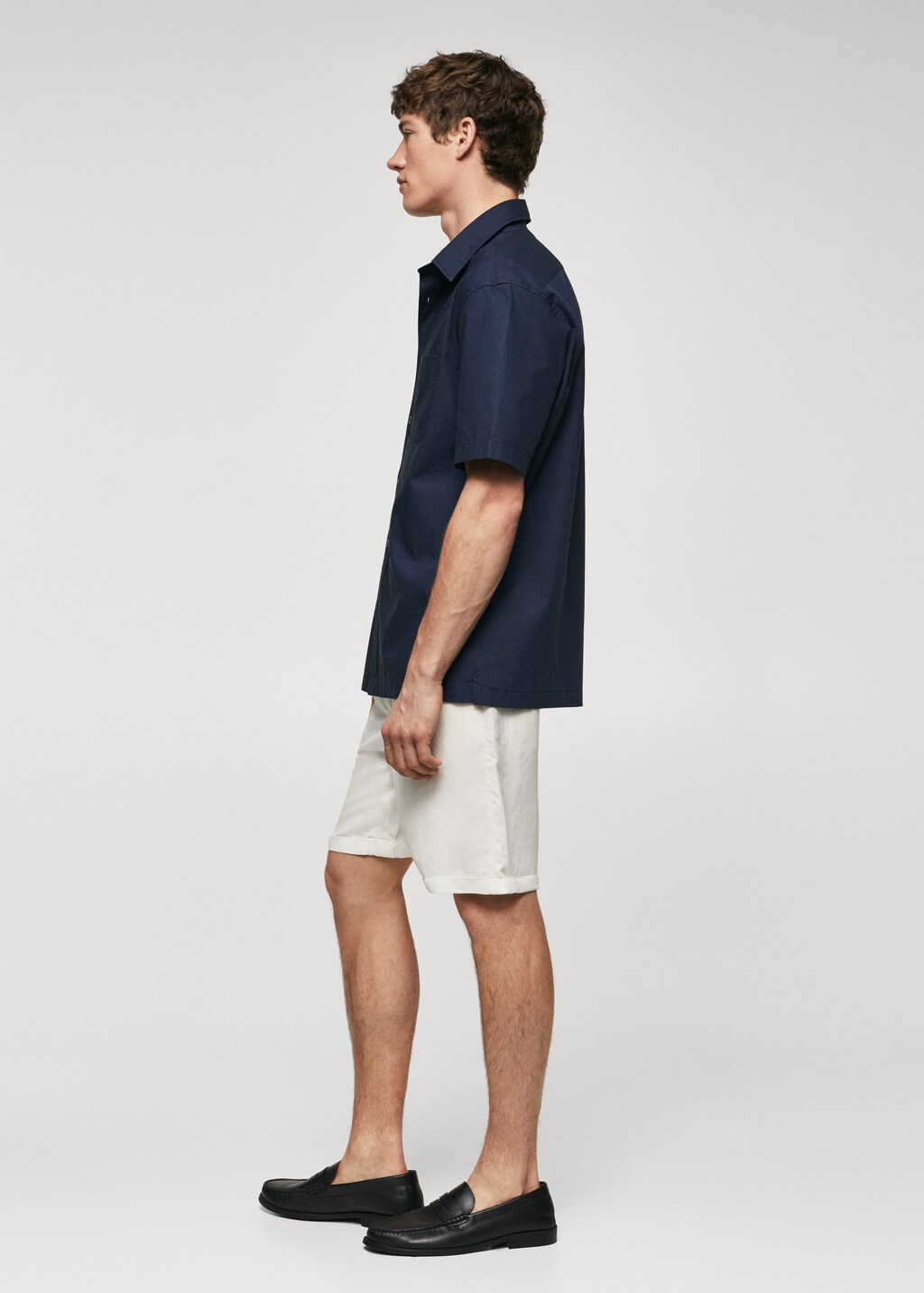 Regular-fit cotton short-sleeved shirt - Details of the article 2