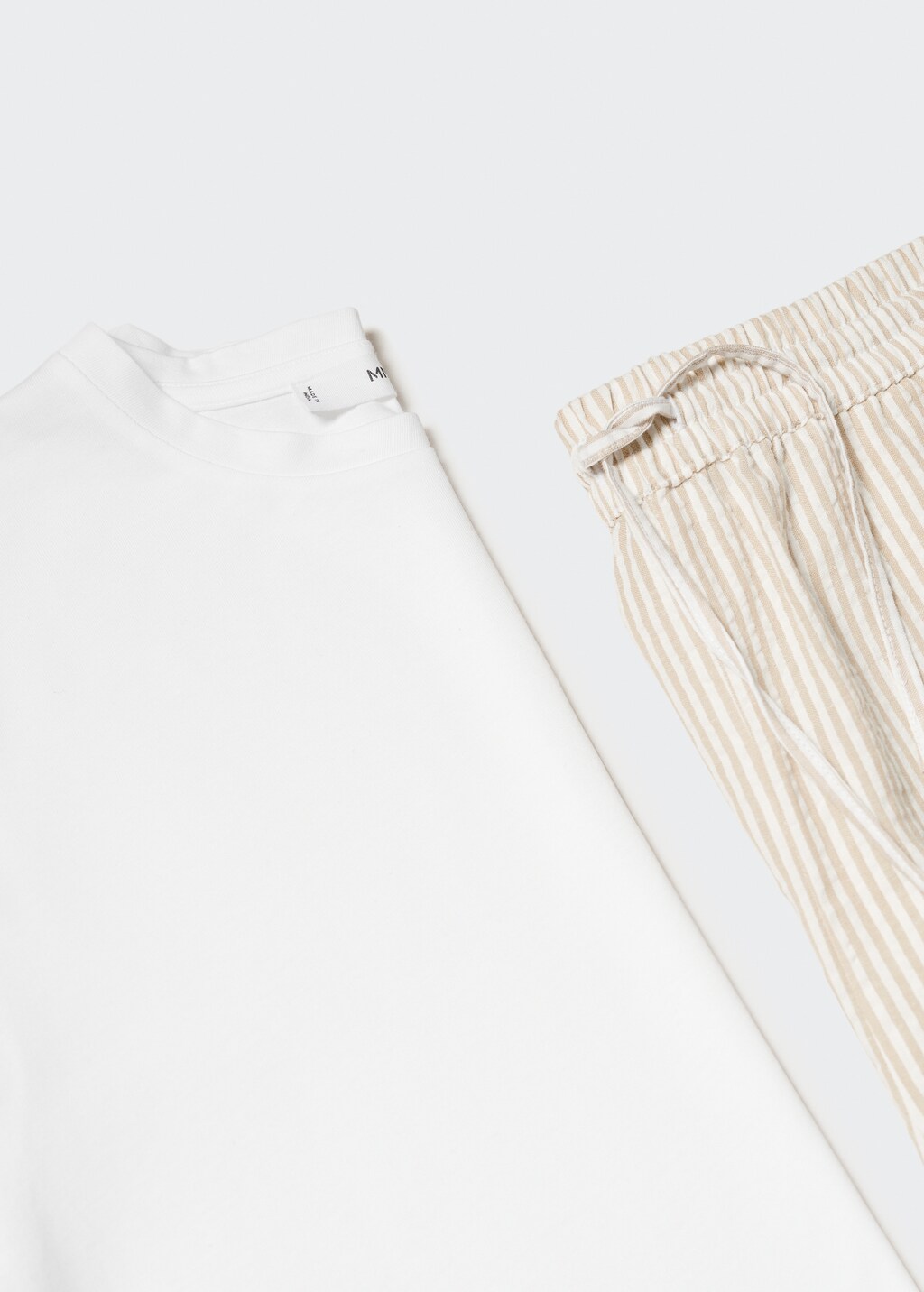 Striped cotton short pyjamas - Details of the article 0