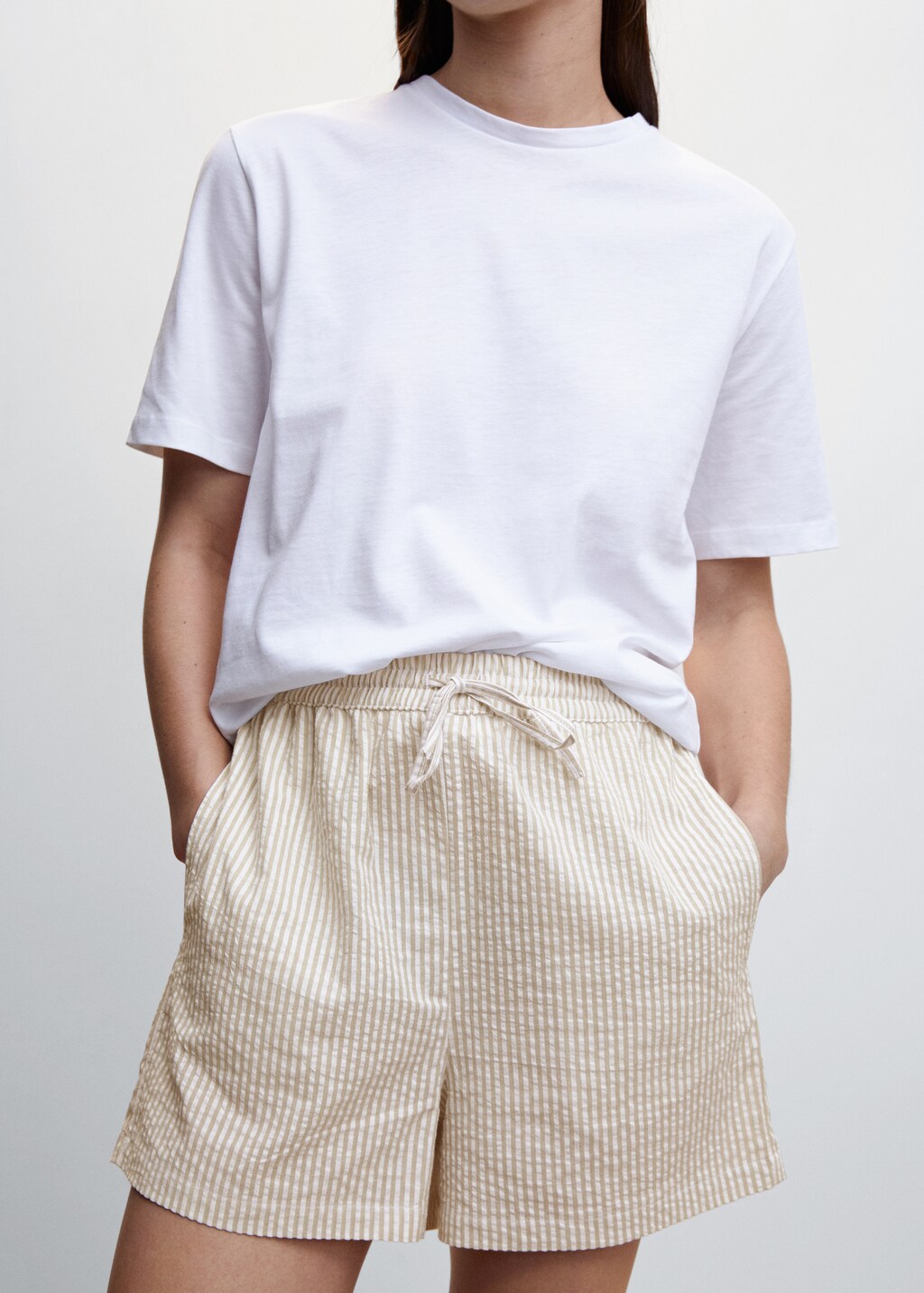 Striped cotton short pyjamas - Details of the article 6