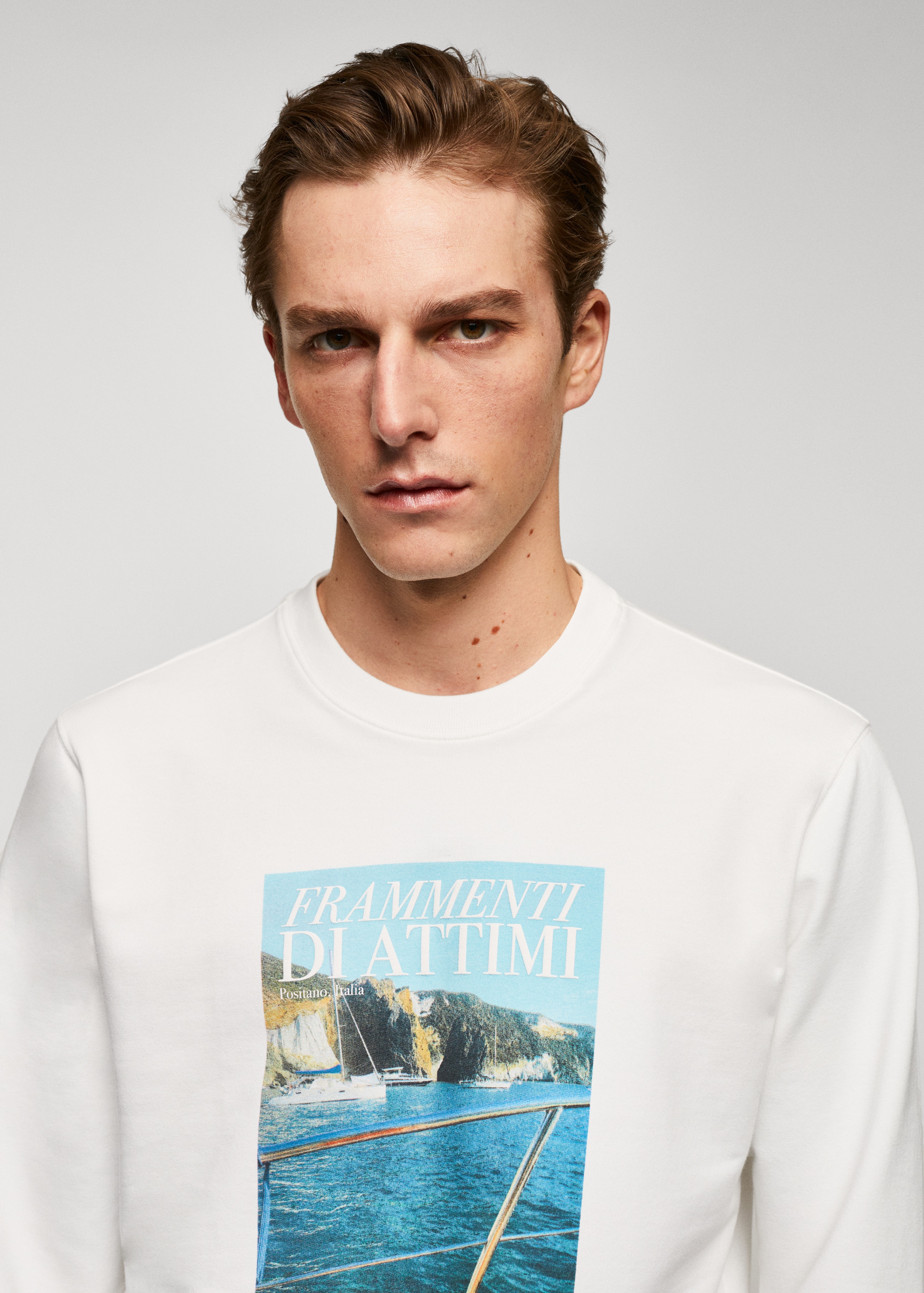 Cotton-blend printed sweatshirt - Details of the article 1