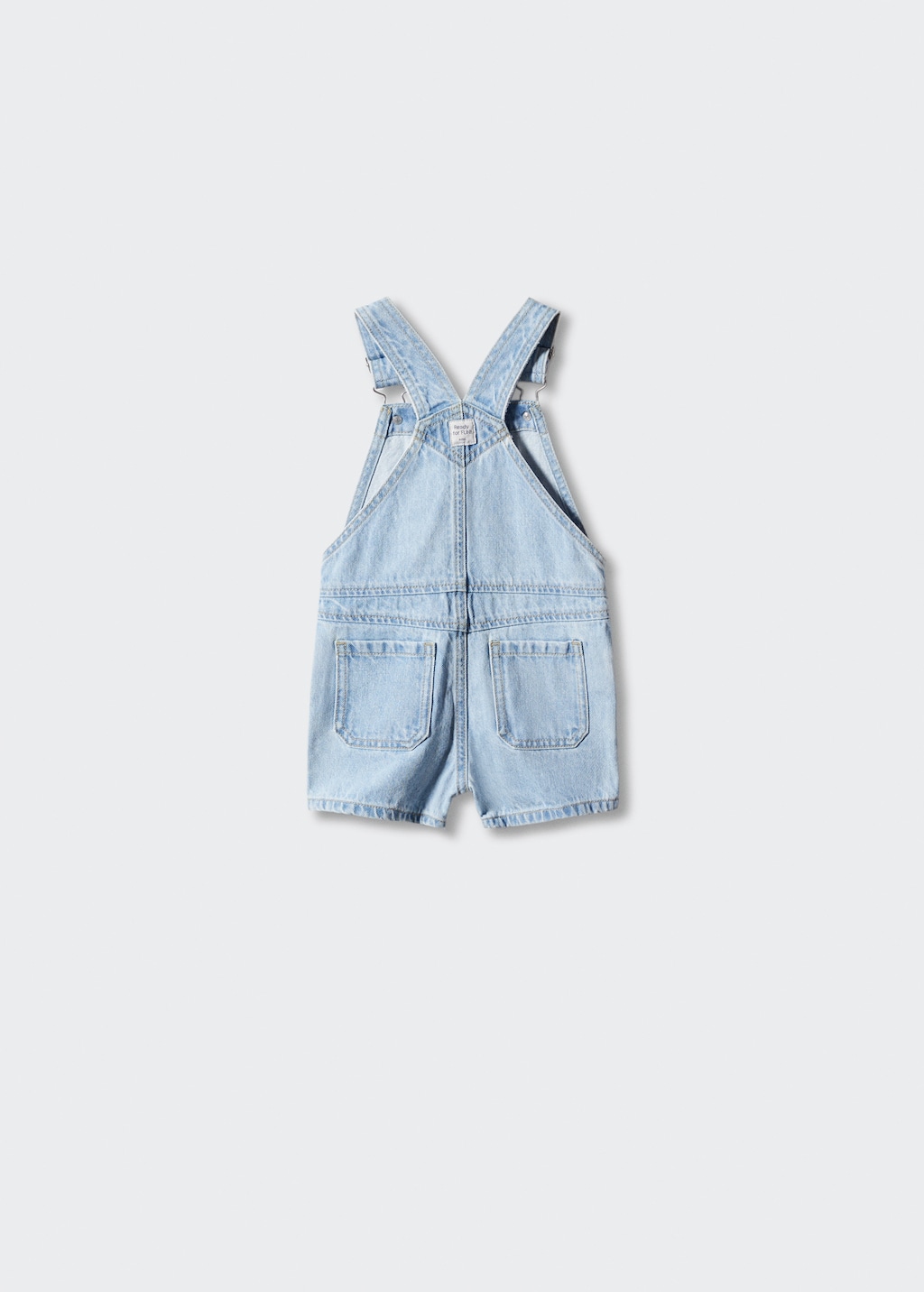 Short denim dungarees - Reverse of the article