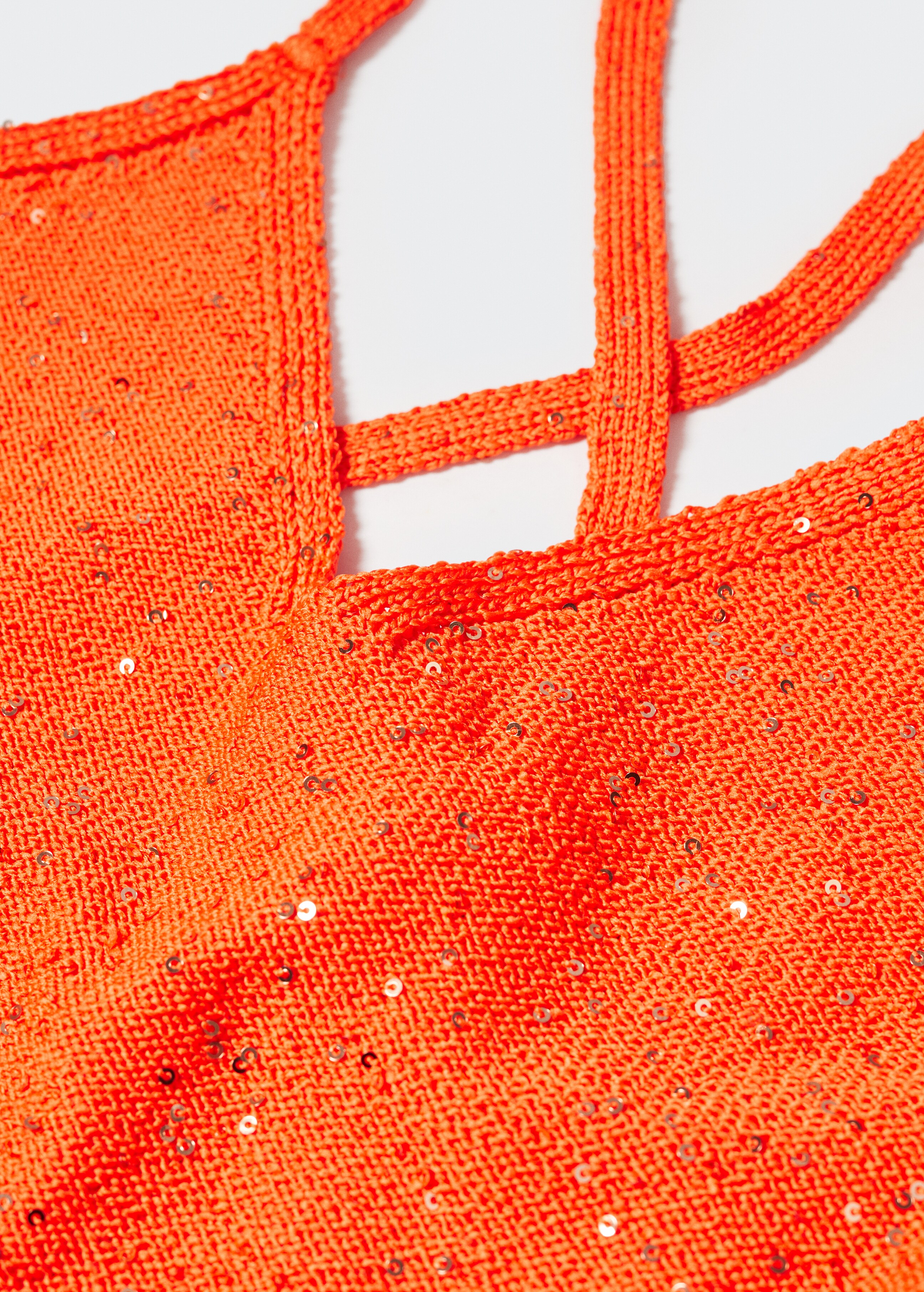 Knitted top with sequin detail - Details of the article 8