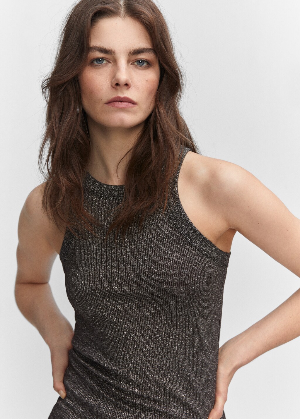 Metallic ribbed top - Details of the article 1