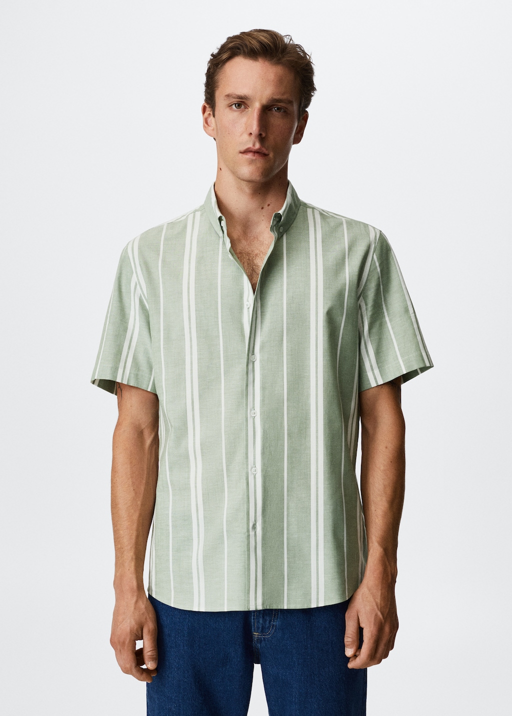 Striped cotton shirt - Medium plane