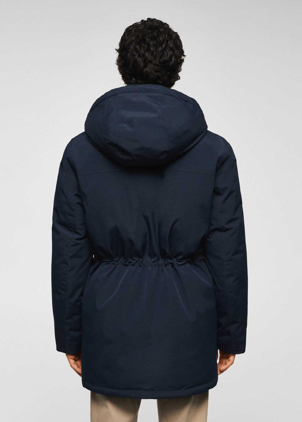 Quilted hooded parka - Reverse of the article