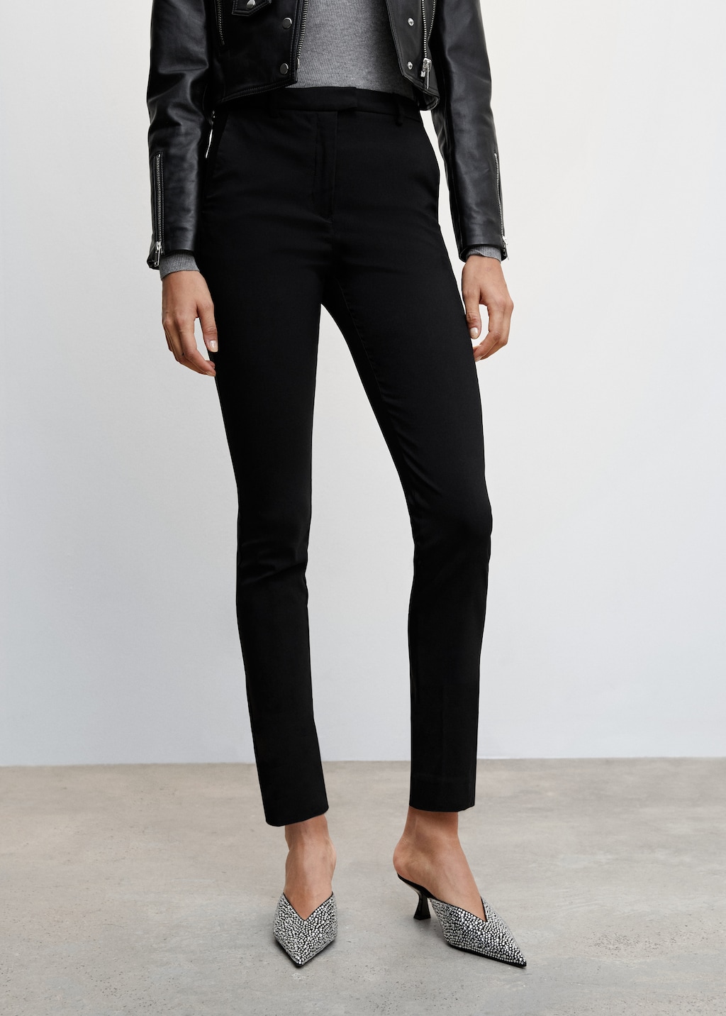 Crop skinny trousers - Medium plane