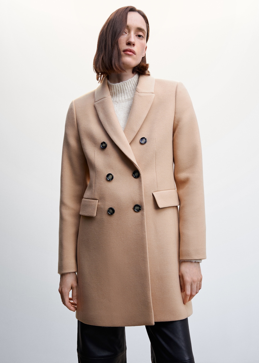 Wool double-breasted coat - Medium plane