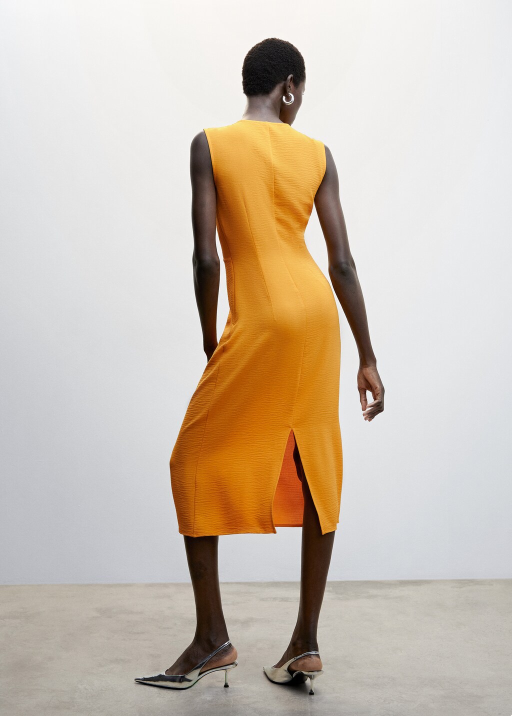 Knot textured dress - Woman | MANGO OUTLET USA