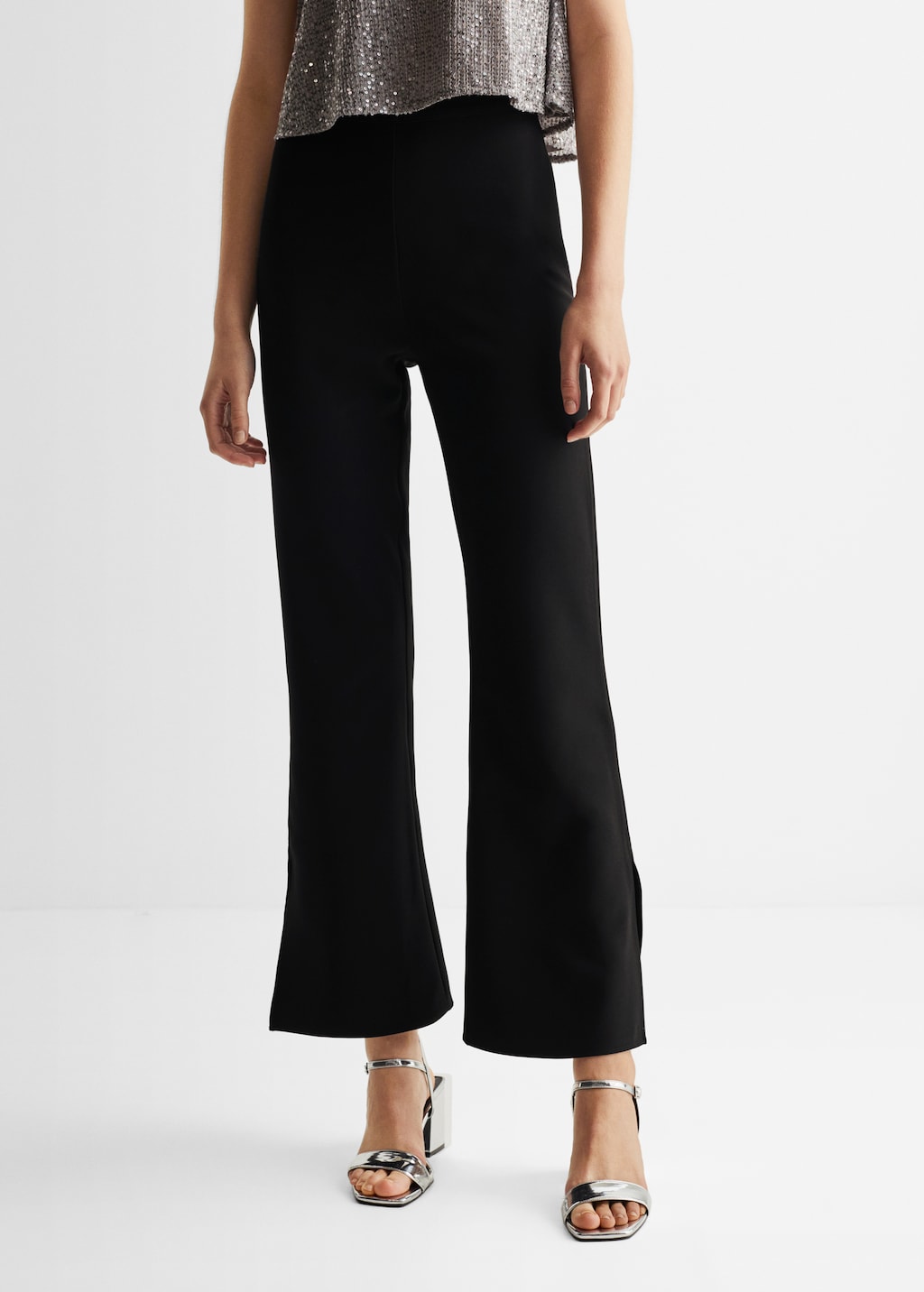 Side slit flowy trousers - Medium plane