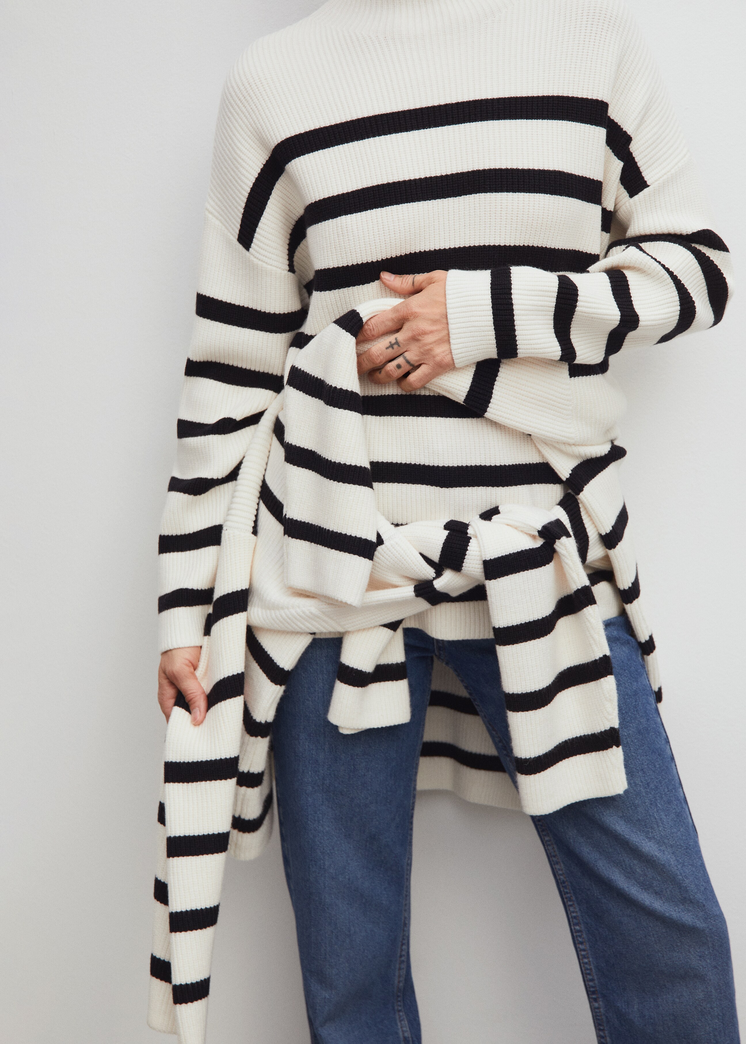 Striped rib sweater - Details of the article 6