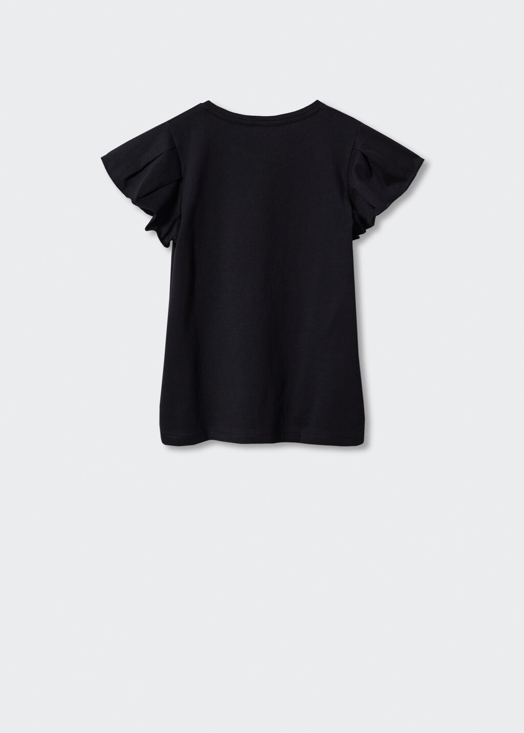 Short-sleeved ruffle t-shirt - Reverse of the article