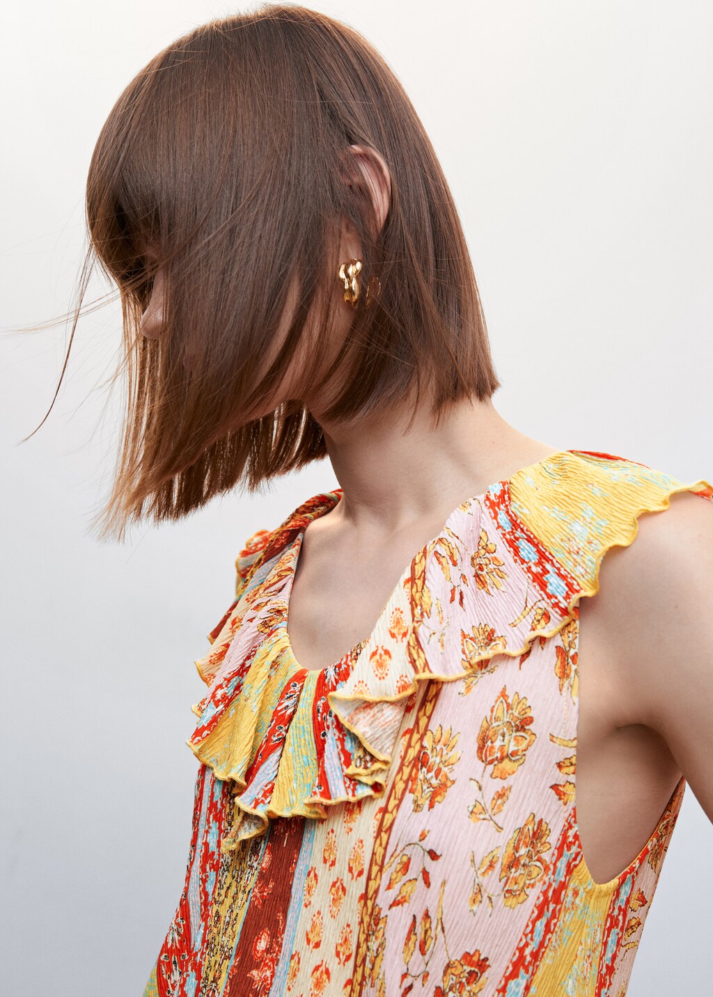 Ruffle printed dress - Details of the article 1