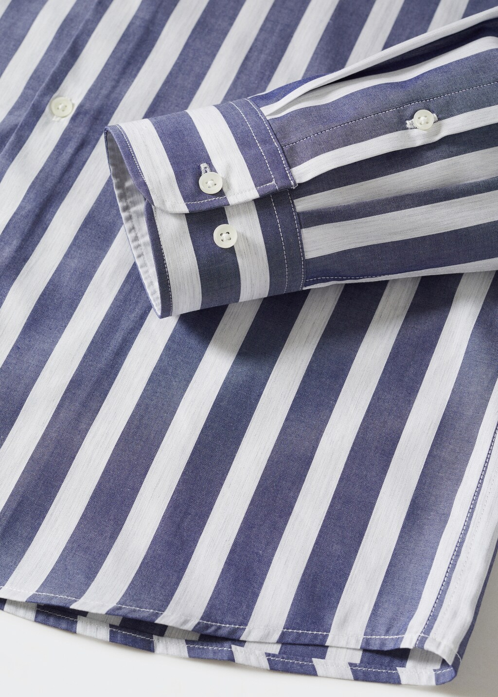 Slim fit striped cotton shirt - Details of the article 8