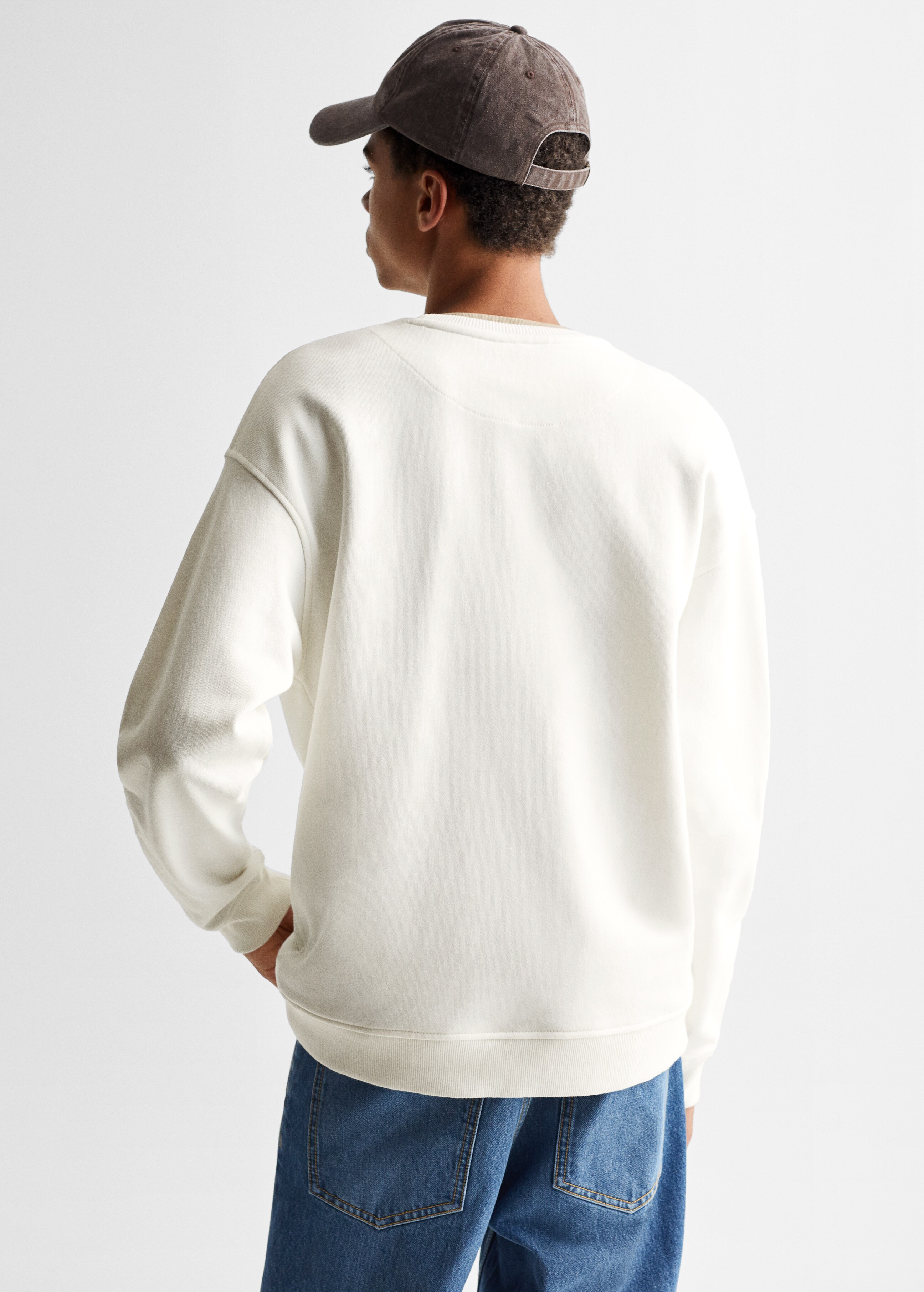 Sweater coton message - Verso de l’article