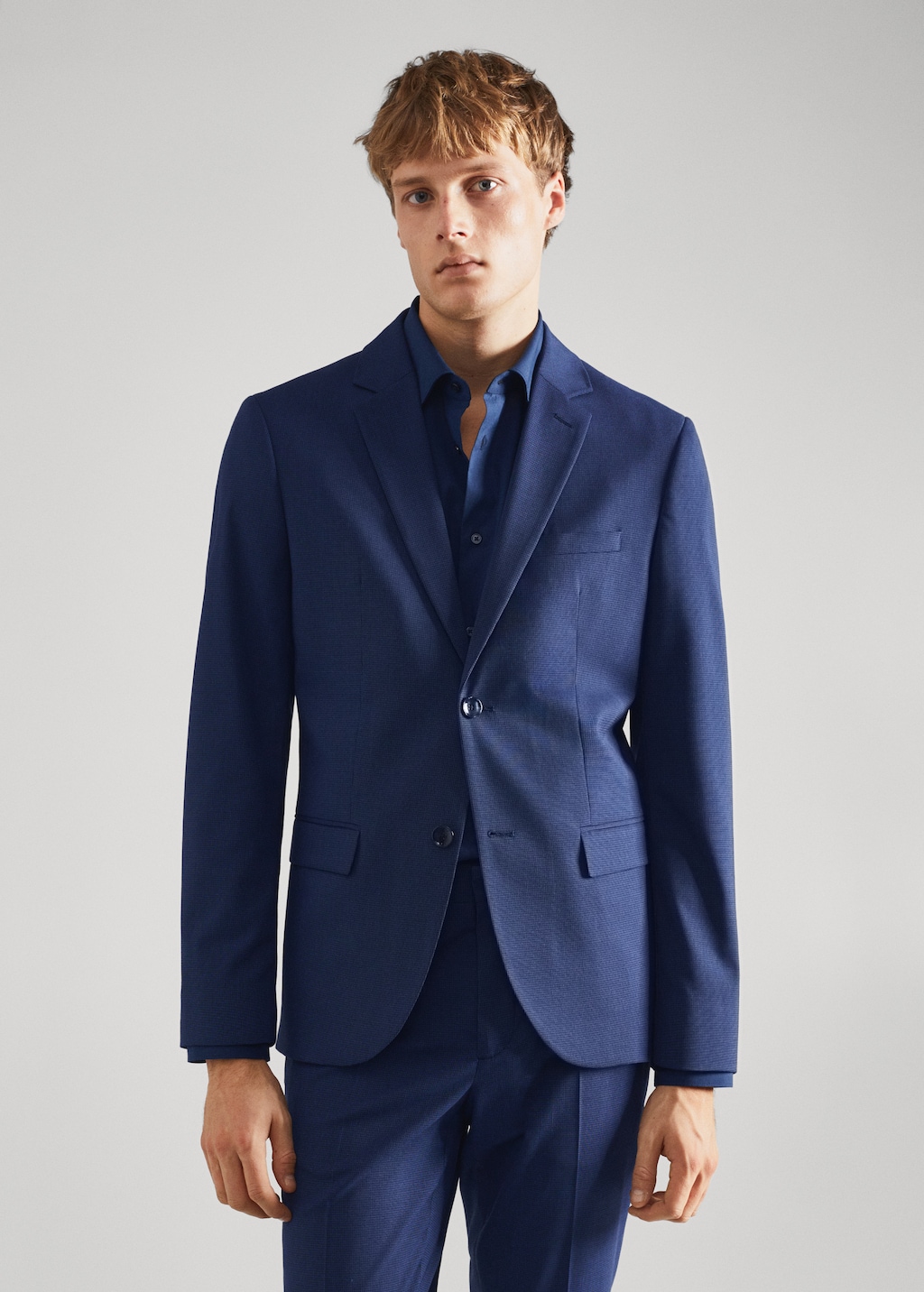 Super slim-fit suit blazer - Medium plane