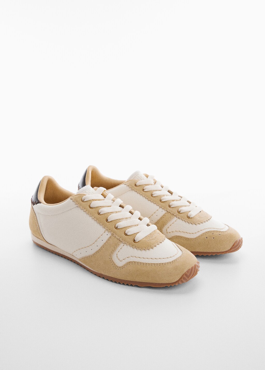 Leather panel sneakers - Medium plane