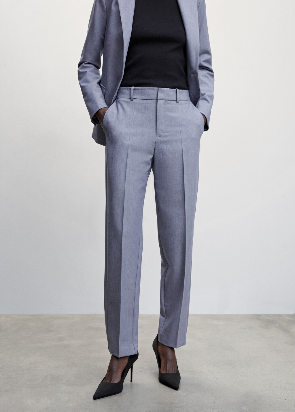 Straight suit pants - Medium plane