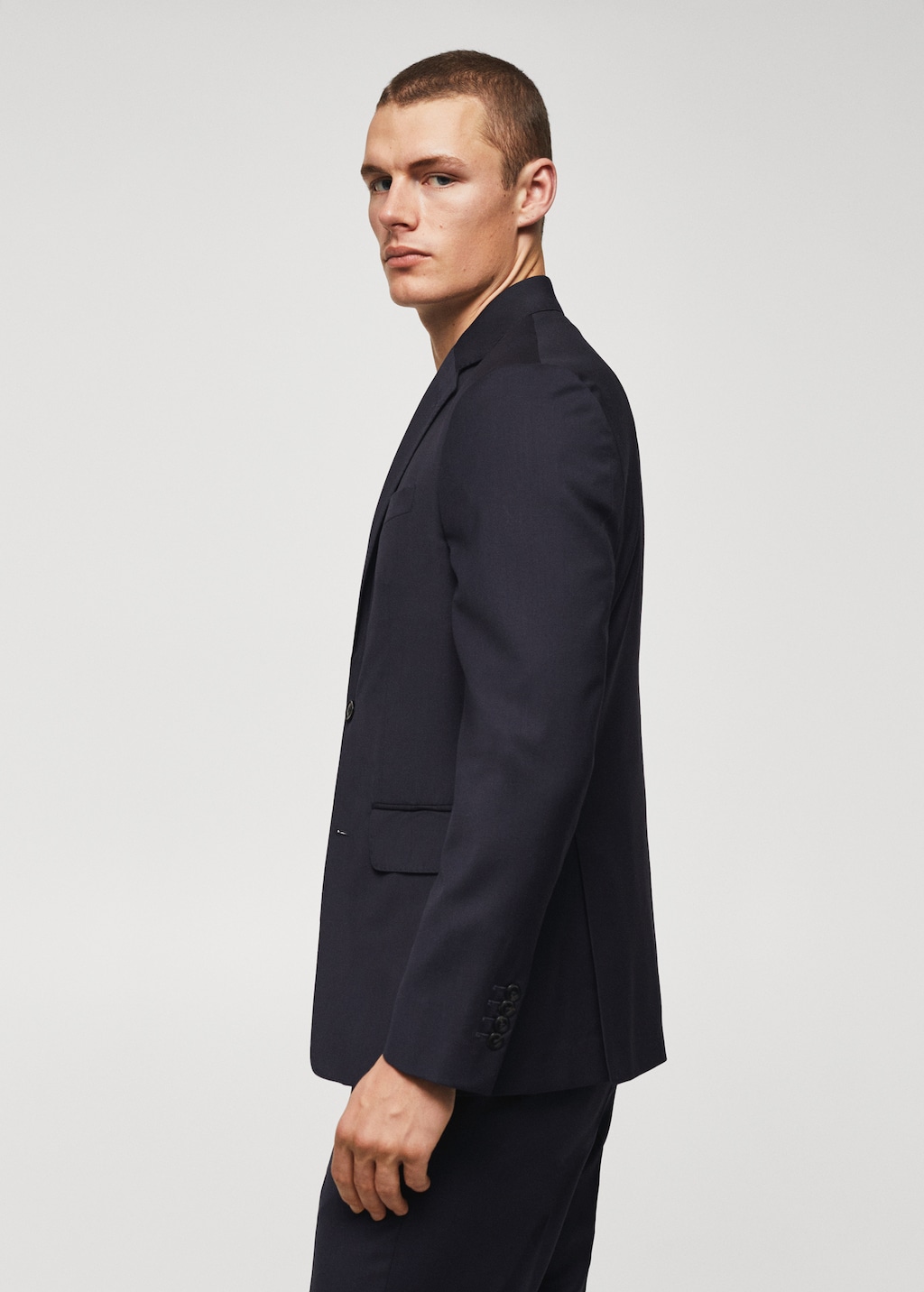 Slim fit virgin wool suit blazer - Details of the article 2