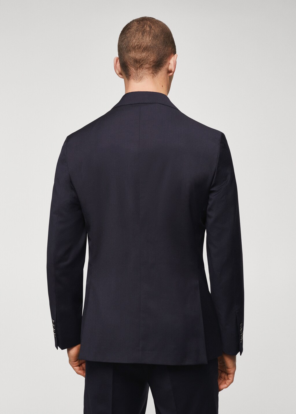 Slim fit virgin wool suit blazer - Reverse of the article